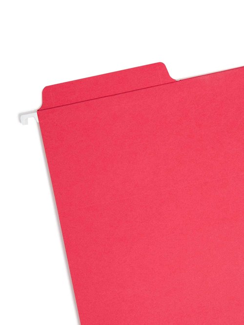 Smead FasTab Hanging File Folder Letter Size, Blue 20 per Box and Red 20 per Box