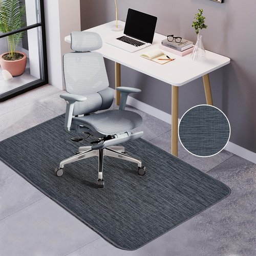 Office Chair Mat for Hardwood Floor: Desk Computer Gaming Heavy Duty Rugs for Rolling Chairs - 36"x48" Large Anti-Slip PVC Mats Tile Hard Wood Floors Protectors, Not Recommended for Carpet (Black)