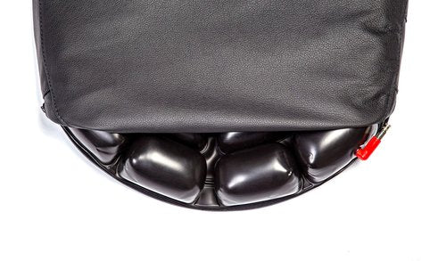 Airhawk Ergonomic Office/Chair Seat Cushions with Leather Cover for Desk, Stadium Seats, Construction, Airlines, Car & Truck Driver Use, Pressure Relief, Posture Support
