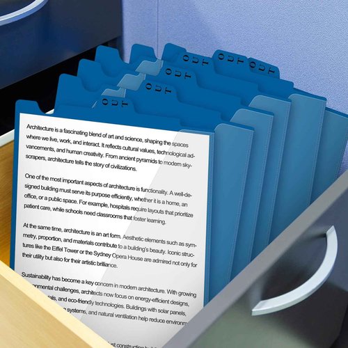 Dunzoom 50 Pcs Center Tab Vinyl Outguides End Tab Poly Out Guide Vinyl Plastic File Folders Letter Size Two Pocket Project Folders Clear Front Documents Holder for Home High School Office Medical