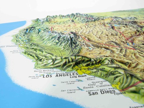 Rand McNally 3D USA Raised Relief Map - Topographic Wall Art | 34.5" x 22" | Durable Vinyl Design
