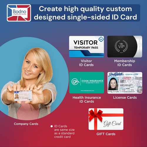 Bodno Fargo DTC1250e Single Sided ID Card Printer & Complete Supplies Package with Gold Edition Software