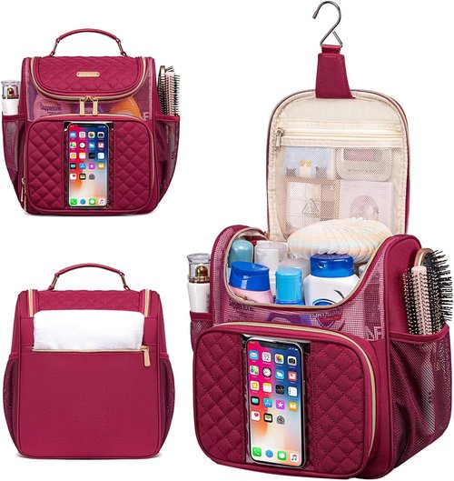 Otevan Large Toiletry Bag - Portable Shower Caddy for Travel | Quick Dry Hanging Bathroom Organizer