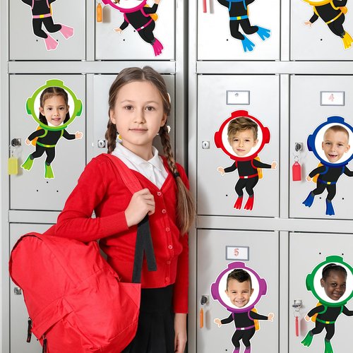 gisgfim 80Pcs Summer Cutouts Diving Suit Decorations Under the Sea Bulletin Board Ocean Diver Paper Cut-Outs Classroom Decor for Boy Girl DIY Craft Photo Wall Kindergarten Preschool Party Favor Supply