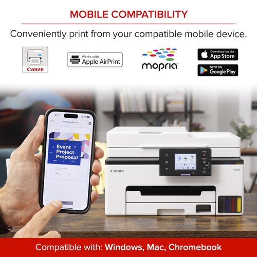 Canon Megatank GX2020 All-in-One Wireless Supertank [Megatank] Printer | Print, Copy and Scan| Mobile Printing |2.7" LCD Color Touchscreen | Auto Document Feeder and Auto Duplex Printing