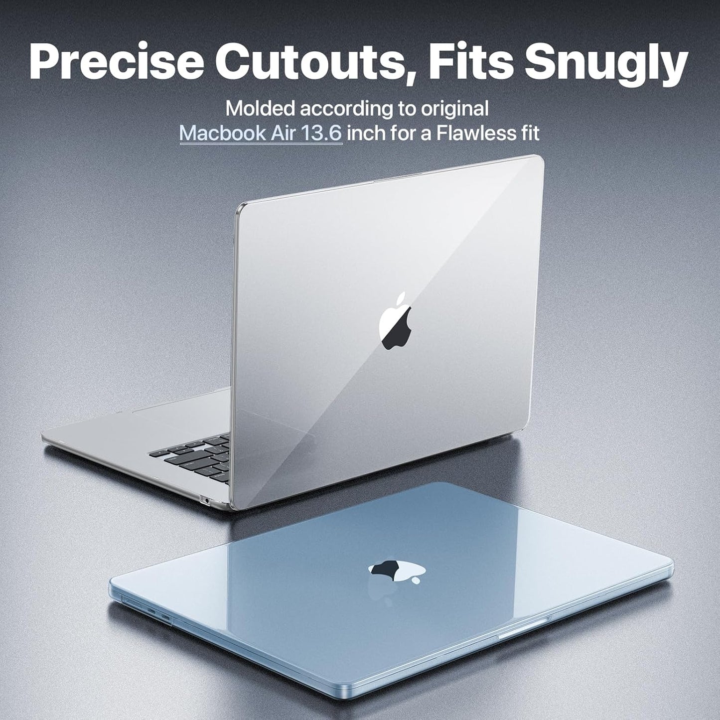 Soonjet MacBook Air 13-Inch Case - Crystal Clear Shell | Fits 2022-2026 Models, Color-Matched Design