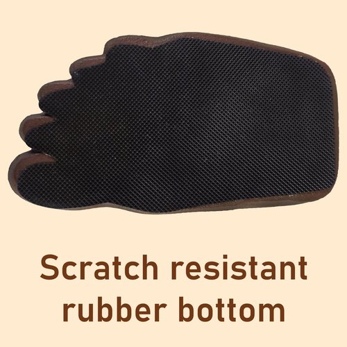 Lulu Decor, Heavy Cast Iron Foot Door Stopper with Realistic Brown Finish, Funny Doorstop with Anti-Slip Rubber and No Scratches (5.8 lb)