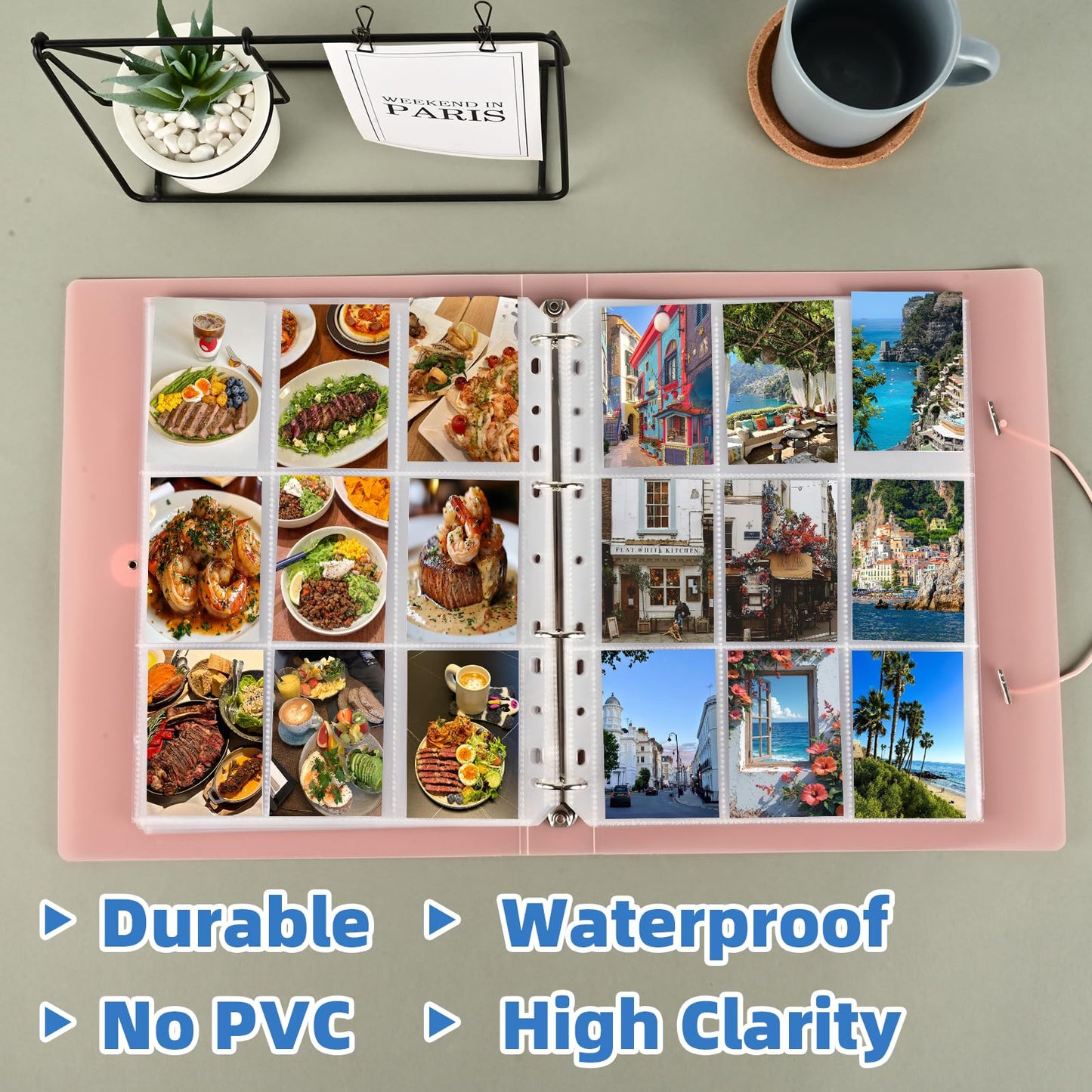 200 Pack 9 Pocket Trading Card Binder Pages, Holds 3600 Cards, Thickened Binder Sleeves, 3 Ring 9 Pocket Sheets for Sports Cards, Coupons Cards