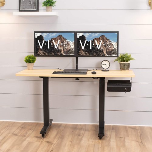 VIVO 13 inch Under Desk Lockable Slide Out Drawer, Secure Home Office Storage Organizer, Black, DESK-AC03L-B