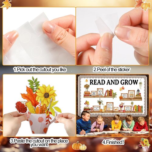 Qilery Bulletin Board Set - Read and Grow Motivational Classroom Decor | Inspirational Cutouts for Back to School