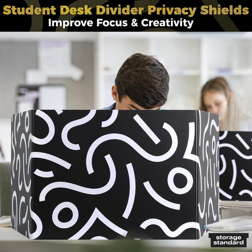 22-Pack Desk Dividers for Students - Durable & Waterproof Plastic Study Carrel Divider, Classroom Folders Teacher Supplies, Easy-to-Clean Plastic Privacy Shield Folder Boards for Student Desks