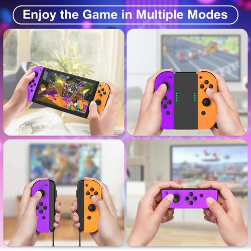 Wireless Replacement Switch Controllers, Portable Long Battery Life Game Joypad Compatible for Switch/OLED/Lite, Support Wake-up, Motion Sensing, Dual Vibration and More Fun Function