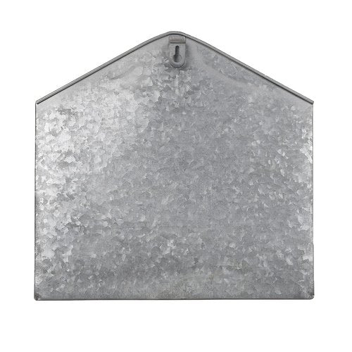 SOFFEE DESIGN Galvanized Mail Organizer - Wall Mount Metal Mail Holder - Envelope Shape Mail Holder for Wall - Paper Letter Magazine Storage - Home and Office Wall Decor - Hanging Letter Basket