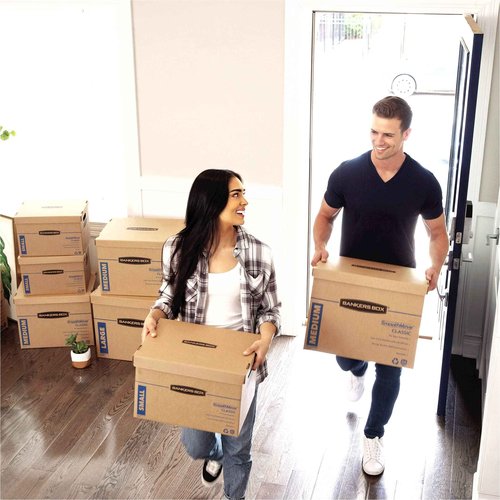 Bankers Box Small Moving Box 15 Pack, Pre-Printed for Labeling, 16.5-in x 12.25-in x 12.675-in (7713802)