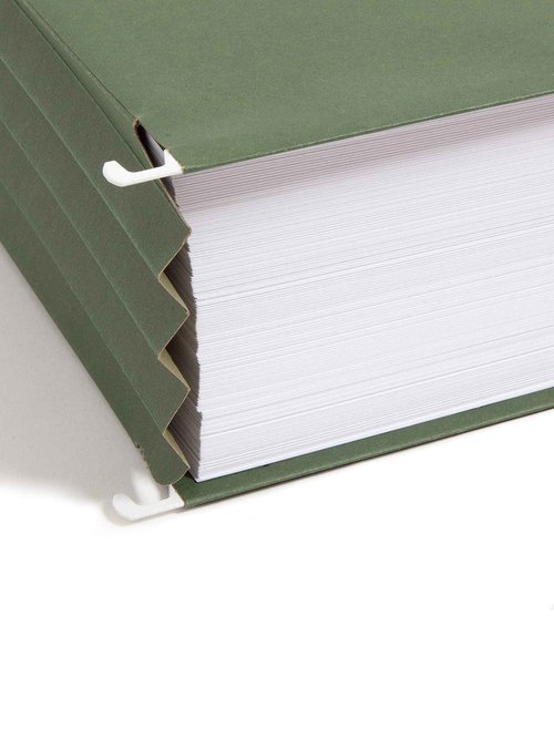 Smead Hanging Pocket with Full-Height Gusset, 3-1/2" Expansion, Letter Size, Standard Green, 10 per Box (64220), Pack of 1