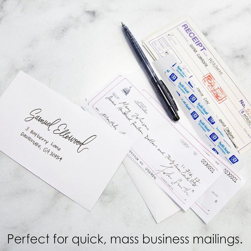 BAZIC Products Self-Seal White Envelopes - No Window Mailing Envelopes, Peel & Seal, 3 5/8" x 6 1/2" (100 Pack)