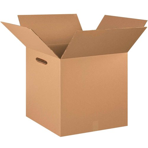 Aviditi Double Wall Corrugated Hand Hole Boxes, Heavy Duty Cardboard, 18" x 18" x 18" for Easy Packing and Moving Plus Protection, Kraft (Pack of 10) (HD181818DWHH)