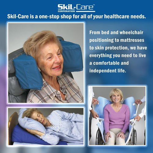 Skil-Care Adjustable Heel-Float Boot, Large/Bariatric Size, 5" Wide, Zero Heel Pressure Relief with Water-Based Gel Insert and Cozy Cloth Lining, Blue, 503154