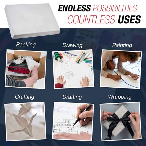 Aviditi Newsprint Packing Paper Sheets, 30" Length x 20" Width, 100% Recycled, Case Of 600, White, Great For Moving, Storing, and Packing