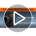 KOVOSCH Concave Wall Door Stop 2-1/2" OD Black Rubber Bumper – 1 Pack, Easy 3-Min Install