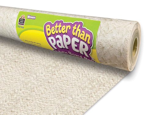 Woven Better Than Paper® Bulletin Board Roll and Teacher Created Resources Everyone is Welcome Pom-Poms and Tassels Garland