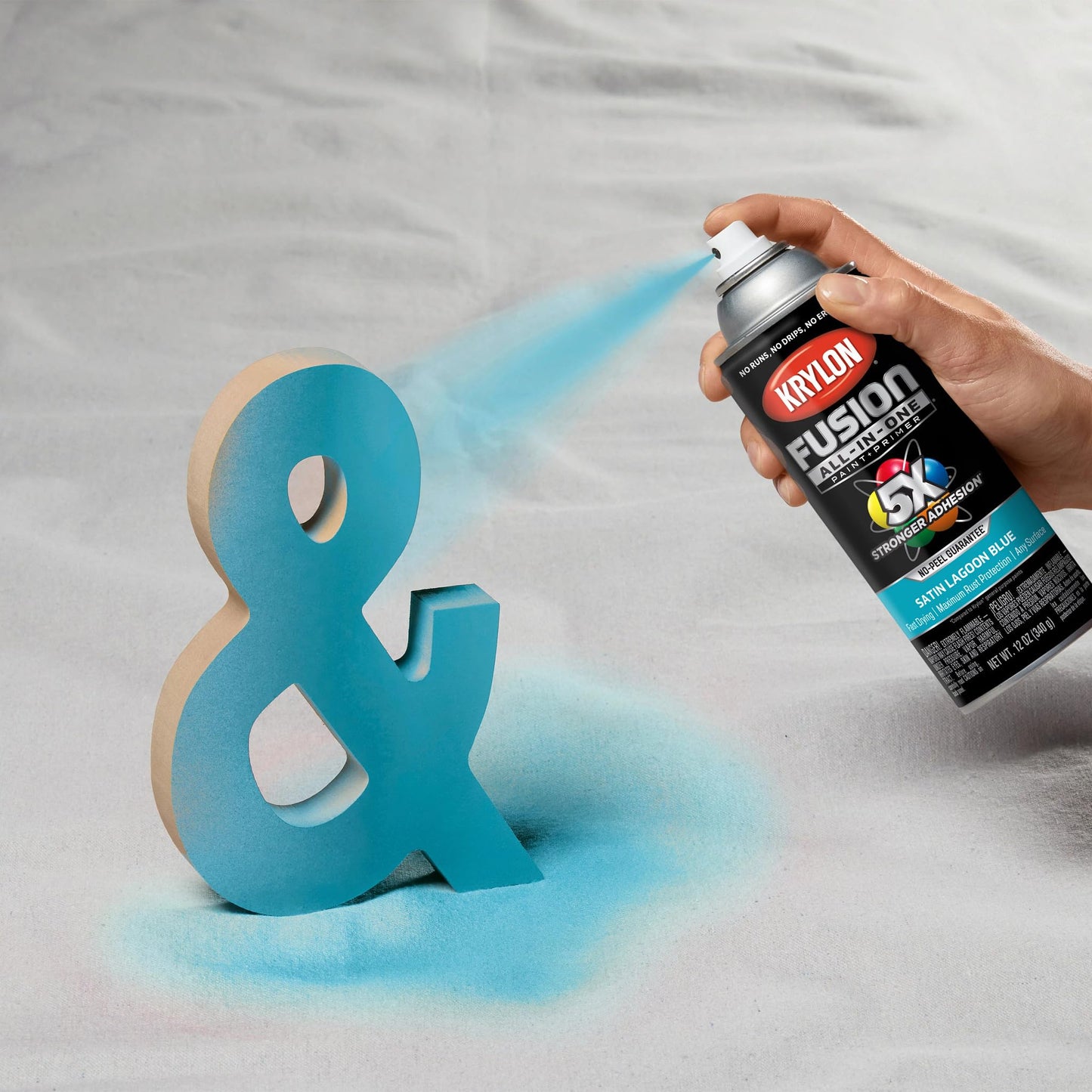Krylon Fusion All-In-One 12 Oz. Satin Spray Paint, Lagoon Blue - 1 Each