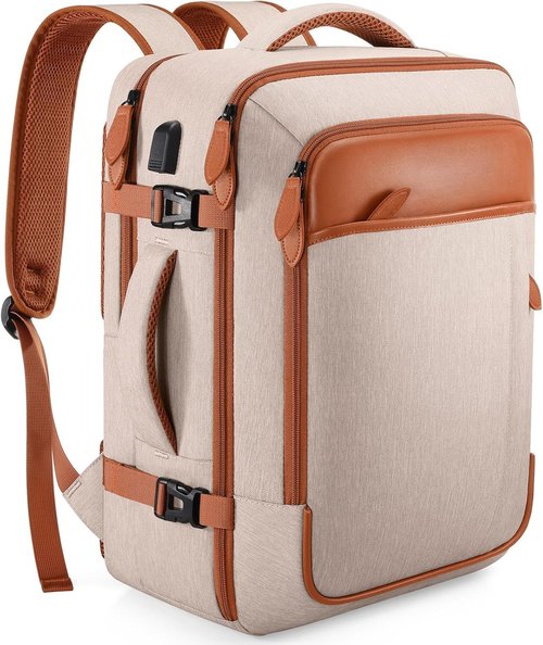 Winilla Travel Backpack, 42L Laptop Backpack, Carry-on Approved Bag for Men & Women, Waterproof Luggage with Packing Cubes, Shoe Pocket, Personal Item Size for Flights