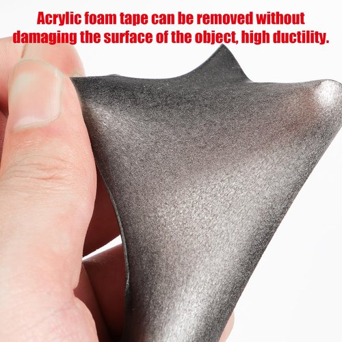 Double Sided Tape Heavy Duty, Waterproof Mounting Foam Tape, 16.5ft Length, 1.97in Width, High Temperature Resistant Adhesive Tape for Car, LED Strip Light, Office Decor, Made of 3M VHB Tape.