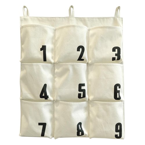 MOVEBO 9 Pockets Cell Pocket for Hanging Organizer Numbered Pocket Wall Door Hanging Storage for Small Items 18.4" x 16" (Number Small)