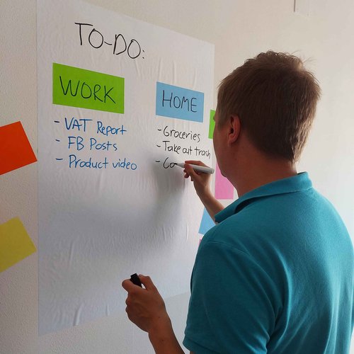 Dry Erase Board Sheets 2x3 Feet | Sticks Any Surface | Reusable White Dry Erase | Classroom & Home Office | 20 Sheets