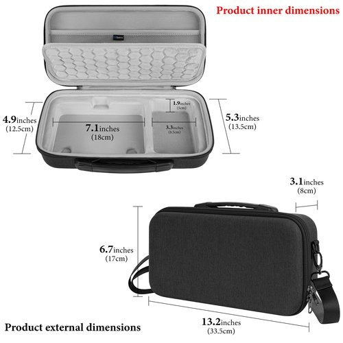 Geekria Audio Interface Carrying Case, Hard Shell Travel Bag Compatible with Universal Audio Apollo Solo/Apollo Solo USB (Dark Gray)