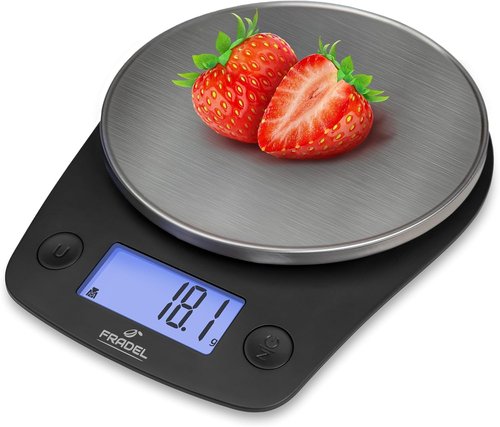 Fradel Digital Kitchen Food Scale - 11lb Capacity in Grams & Ounces for Cooking, Baking & Weight Loss