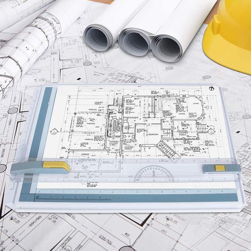 Frylr Inch A3 Drawing Board Drafting Table Multifunctional Drawing Board Table with Clear Rule Parallel Motion and Angle Adjustable Measuring System