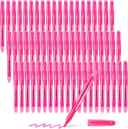 Fuutreo 60 Pack Pastel Highlighters - Bright Color Chisel Tip Markers | Quick-Dry Fluorescent Ink