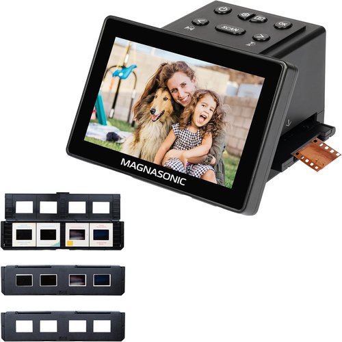 Magnasonic 25MP Film Scanner - Large 5" Display & HDMI | Converts 35mm, 126, 110, Super 8 Films to Digital Photos