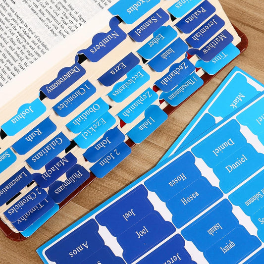 Skiennix Bible Dividers Tabs - 90 Large Print Index Bookmarks for Easy Study | Ideal Christian Gifts