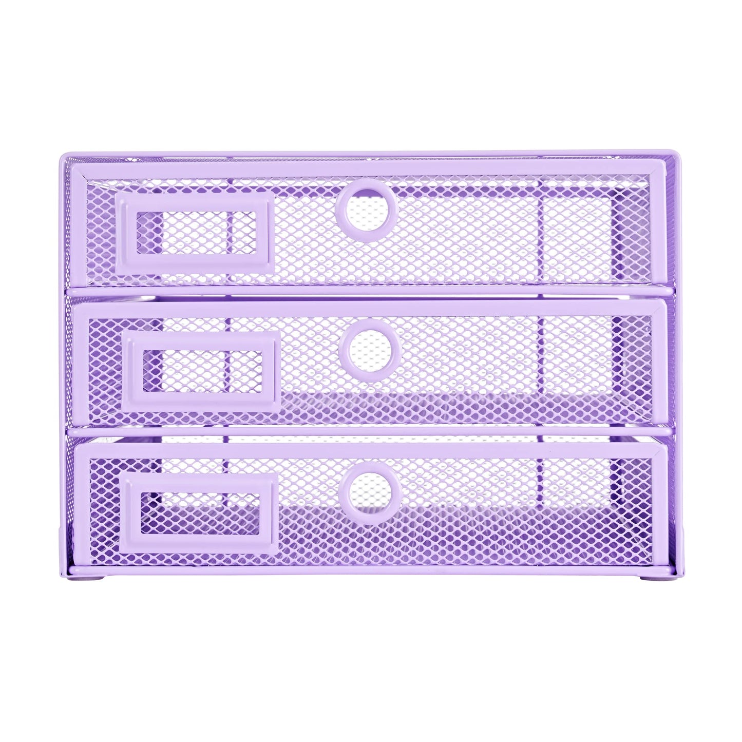 Annova Desk Organizer Wire Mesh 3 Tier Sliding Drawers Paper Sorter/Multifunctional/Premium Solid Construction for Letters, Documents, Mail, Files, Paper, Kids' Art Supplies (Light Pink)