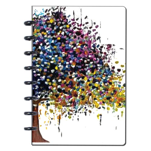 BetterNote Matte Cover for Discbound Planners, fits Disc Notebooks like Levenger Circa, Arc Staples, TUL Office Depot, Happy Planner, MAMBI 365 (Kaleidoscope, 8-Disc, 5.5"x8.5")