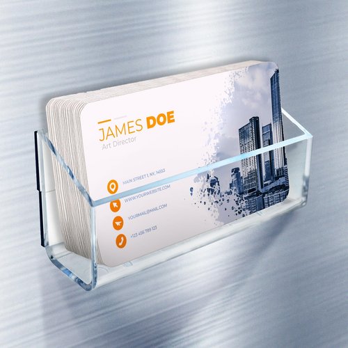 Azar Displays 252018 Business Card Pocket With Magnetic Tape Pack of 10
