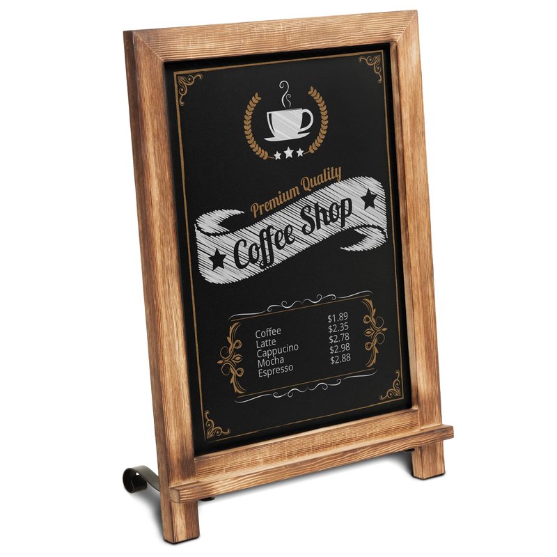 Rustic Torched Tabletop Chalkboard Sign/Hanging Magnetic Wall Chalkboard/Small Countertop Chalkboard Easel/Kitchen Countertop Memo Board / 12" x 17" in. Weddings, Birthdays, Baby Announcements