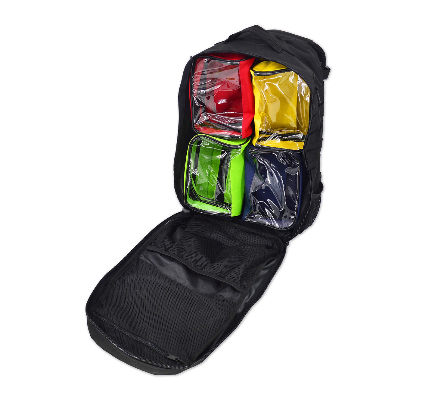 Lightning X Premium Tactical Medic Backpack w/Modular Pouches & Hydration Port (Stealth Black) Large