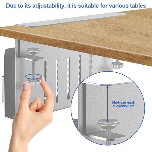 WSYFC Desktop storage rack for laptop stand-up desktop drawer without drilling Accessories for office supplies and studio essentials (White)