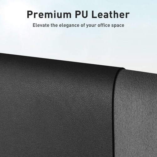 Aothia Desk Pad Protector - Non-Slip Waterproof PU Leather for Office & Home | 23.6" x 13.7", Black