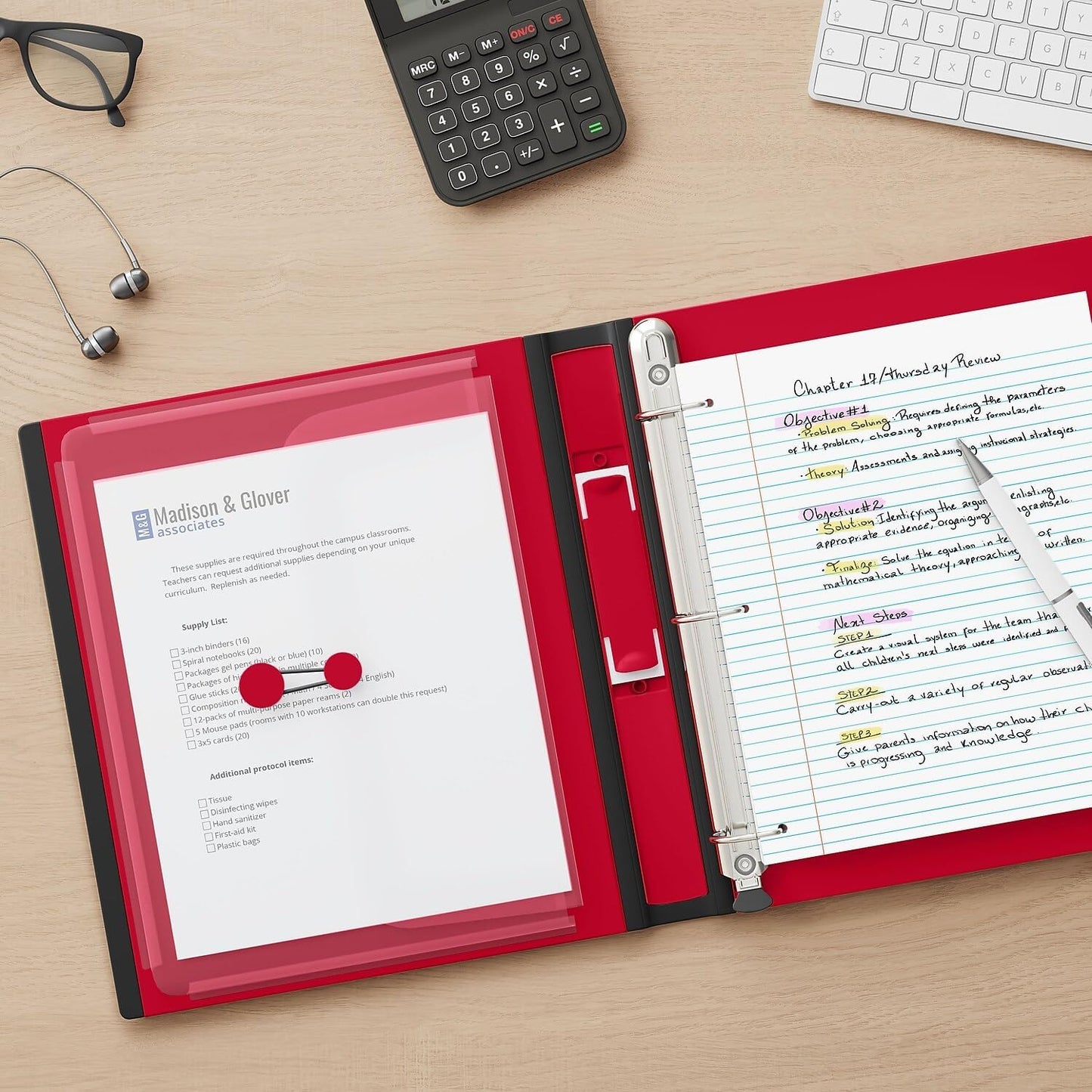 Staples Heavy-Duty D-Ring Binder - 1-Inch, Red | Durable Polypropylene with Removable Spine Label for School & Office
