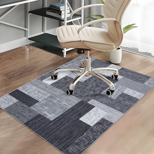 CAREMEE Office Chair Mats for Hardwood Floor, 48"X60" Desk Chair Mat for Hard Floor, Gaming Computer Chair Mat Office Rug for Rolling Chairs, Low Pile Carpet Under Chair Floor Protector, Grey