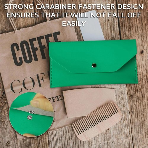 BLMHTWO Cash Wallet - Reusable Leather Envelope for Budgeting & Billing | Light Green