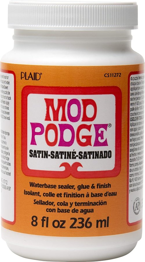 Mod Podge | Water-Based Sealer and Glue - Satin Finish, 8 oz, Clear for Crafting