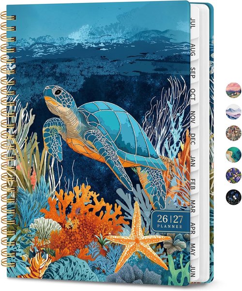 Deep Bearings Academic Planner 2026-2027 | Monthly & Weekly Agenda Book with Tabs, A5 (6.3" x 8.5")