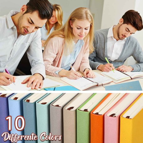 Cholemy 20 Pack Floral Writing Journals Bulk Spiral Cute Notebook Aesthetic for Women Macaron Hardcover Leather A6 College Ruled Notebook, 200 Lined Pages Writing Journal for Office School Supplies