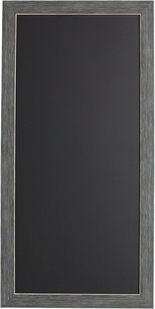 DesignOvation Wyeth Magnetic Chalkboard - Framed, 13" x 26", Stylish Gray Finish
